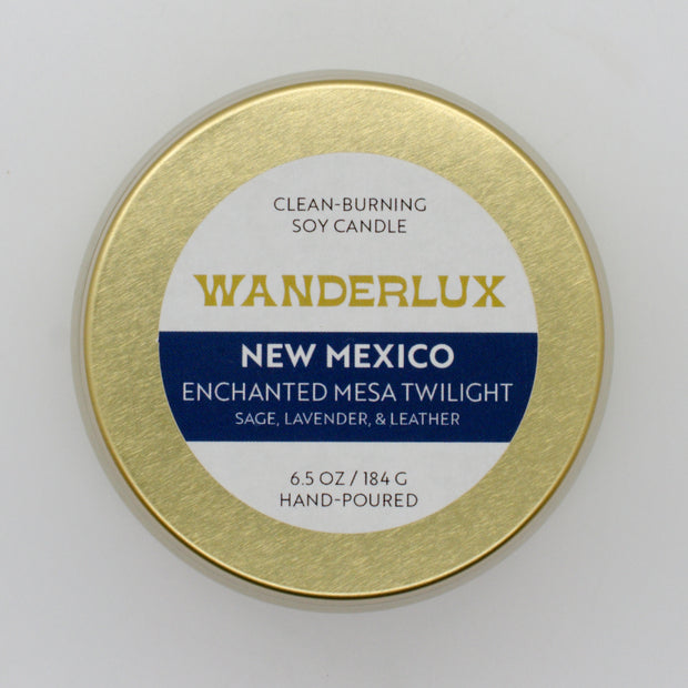 Wanderlux New Mexico Enchanted Mesa Twilight 6.5 Ounce Soy Candle