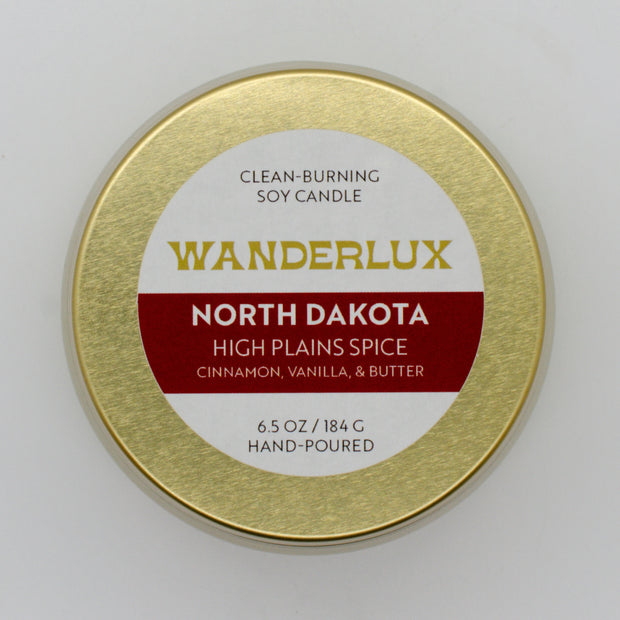 Wanderlux North Dakota High Plains Spice 6.5 Ounce Soy Candle