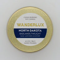 Wanderlux North Dakota Badlands Twilight 6.5 Ounce Soy Candle