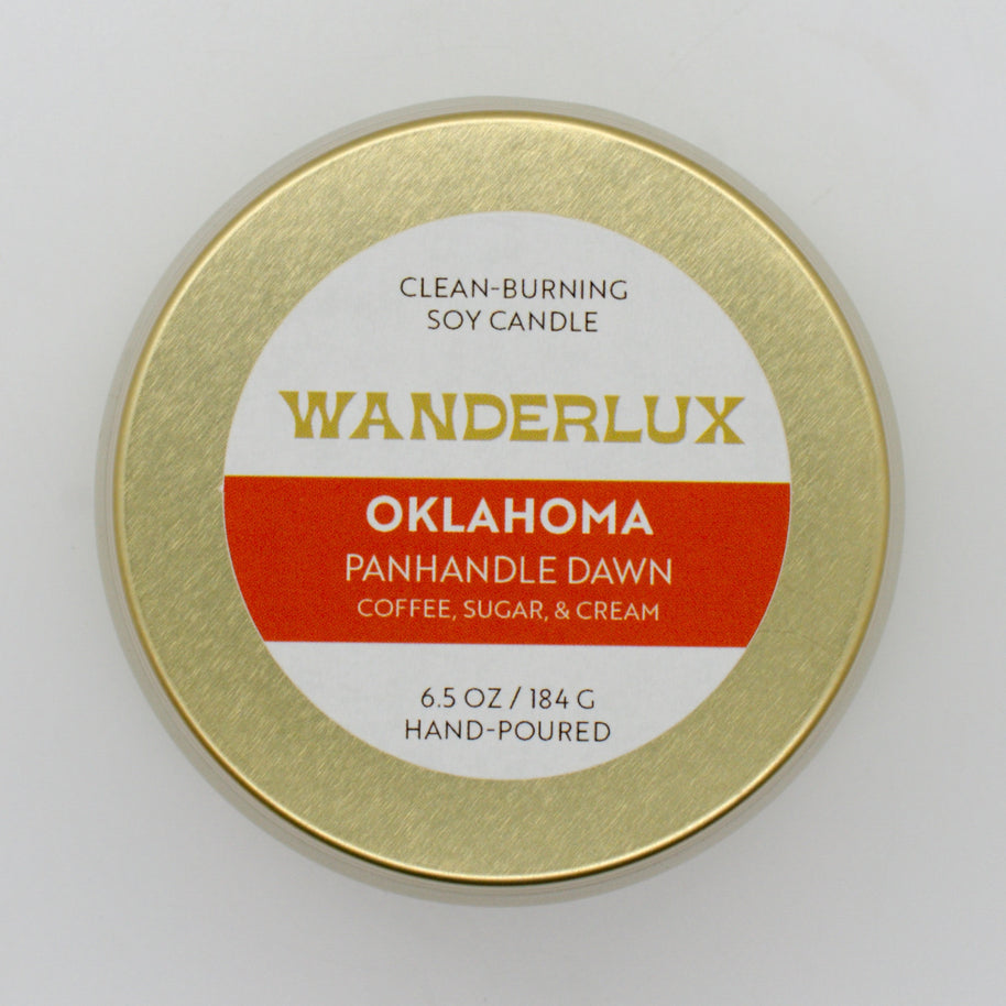 Wanderlux Oklahoma Panhandle Dawn 6.5 Ounce Soy Candle