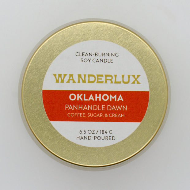 Wanderlux Oklahoma Panhandle Dawn 6.5 Ounce Soy Candle