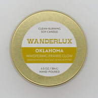 Wanderlux Oklahoma Whispering Prairie Glow 6.5 Ounce Soy Candle