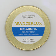 Wanderlux Oklahoma Sunset Mist 6.5 Ounce Soy Candle