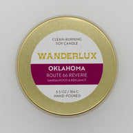Wanderlux Oklahoma Route 66 Reverie 6.5 Ounce Soy Candle
