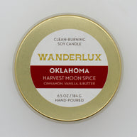 Wanderlux Oklahoma Harvest Moon Spice 6.5 Ounce Soy Candle