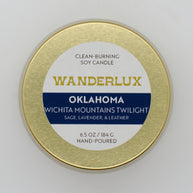 Wanderlux Oklahoma Wichita Mountains Twilight 6.5 Ounce Soy Candle