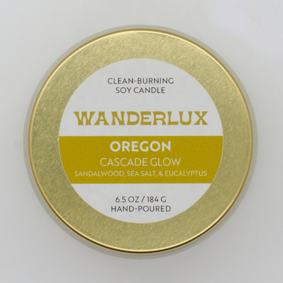 Wanderlux Oregon Cascade Glow 6.5 Ounce Soy Candle