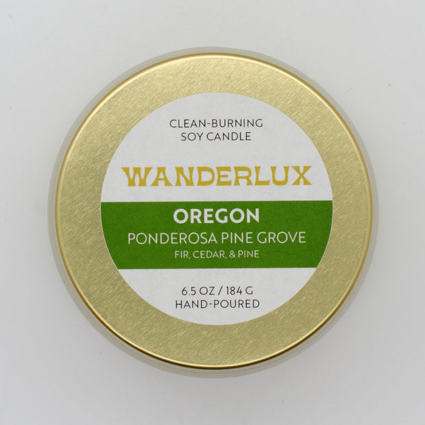Wanderlux Oregon Ponderosa Pine Grove 6.5 Ounce Soy Candle
