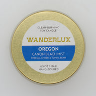 Wanderlux Oregon Canon Beach Mist 6.5 Ounce Soy Candle