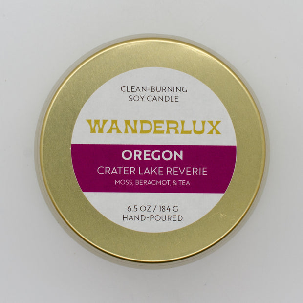 Wanderlux Oregon Crater Lake Reverie 6.5 Ounce Soy Candle