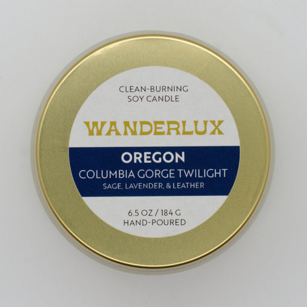 Wanderlux Oregon Columbia Gorge Twilight 6.5 Ounce Soy Candle