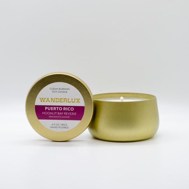 Wanderlux Puerto Rico Moonlit Bay Reverie 6.5 Ounce Soy Candle