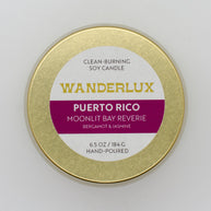Wanderlux Puerto Rico Moonlit Bay Reverie 6.5 Ounce Soy Candle