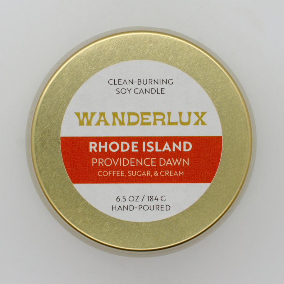 Wanderlux Rhode Island Providence Dawn 6.5 Ounce Soy Candle
