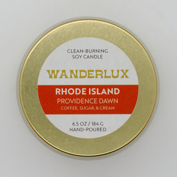 Wanderlux Rhode Island Providence Dawn 6.5 Ounce Soy Candle