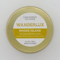 Wanderlux Rhode Island Ocean Drive Glow 6.5 Ounce Soy Candle
