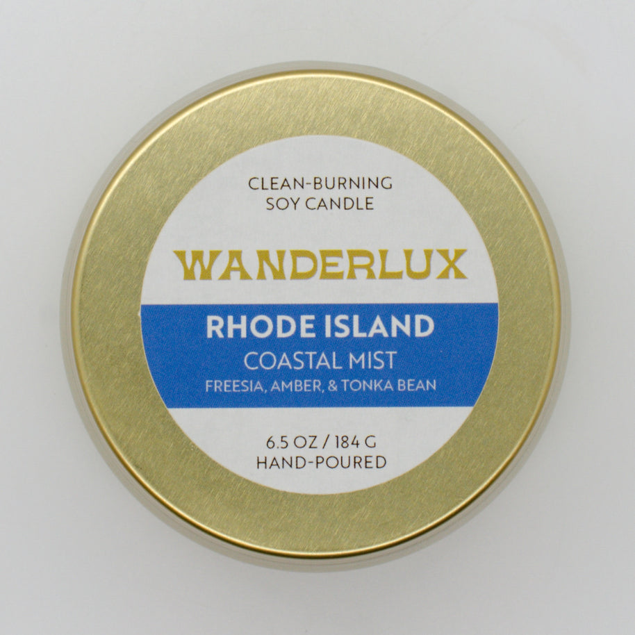 Wanderlux Rhode Island Coastal Mist 6.5 Ounce Soy Candle
