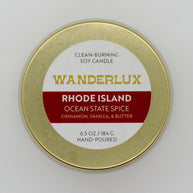 Wanderlux Rhode Island Ocean State Spice 6.5 Ounce Soy Candle