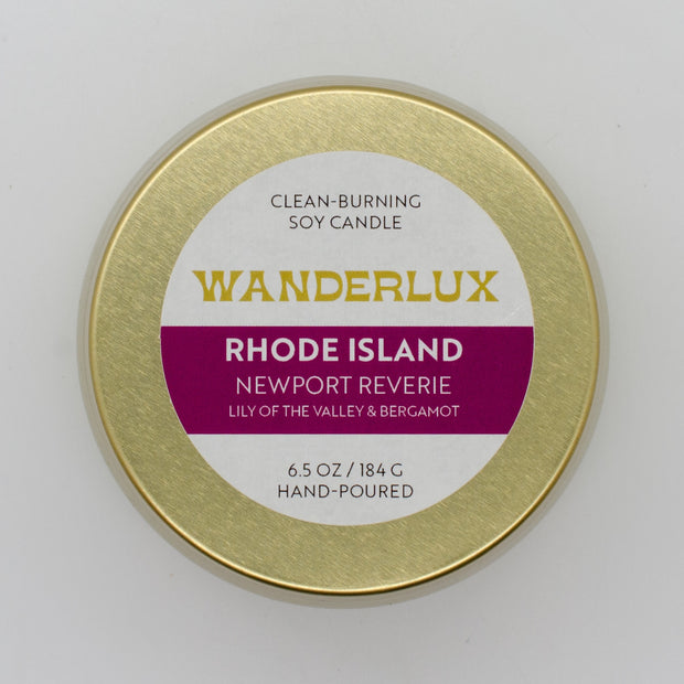 Wanderlux Rhode Island Newport Reverie 6.5 Ounce Soy Candle