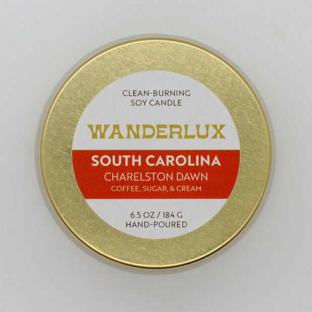 Wanderlux South Carolina Charelston Dawn 6.5 Ounce Soy Candle