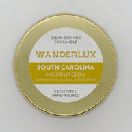 Wanderlux South Carolina Magnolia Glow 6.5 Ounce Soy Candle