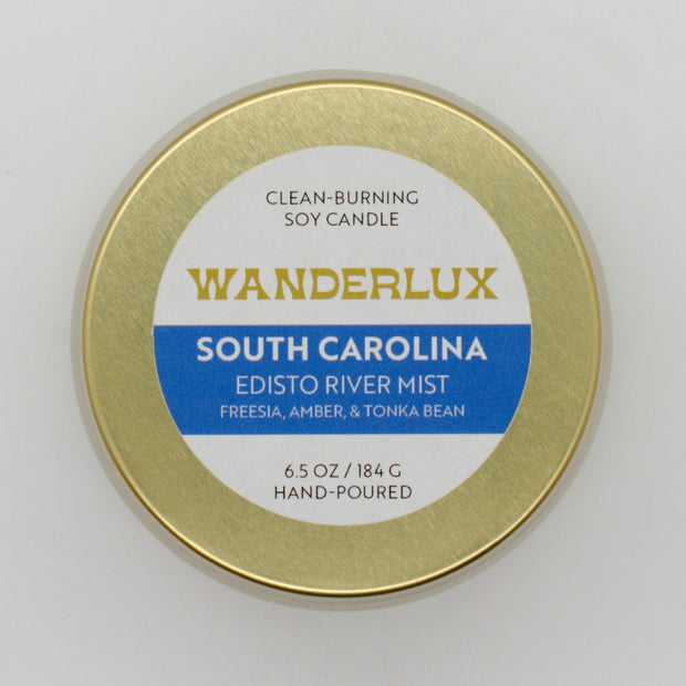 Wanderlux South Carolina Edisto River Mist 6.5 Ounce Soy Candle