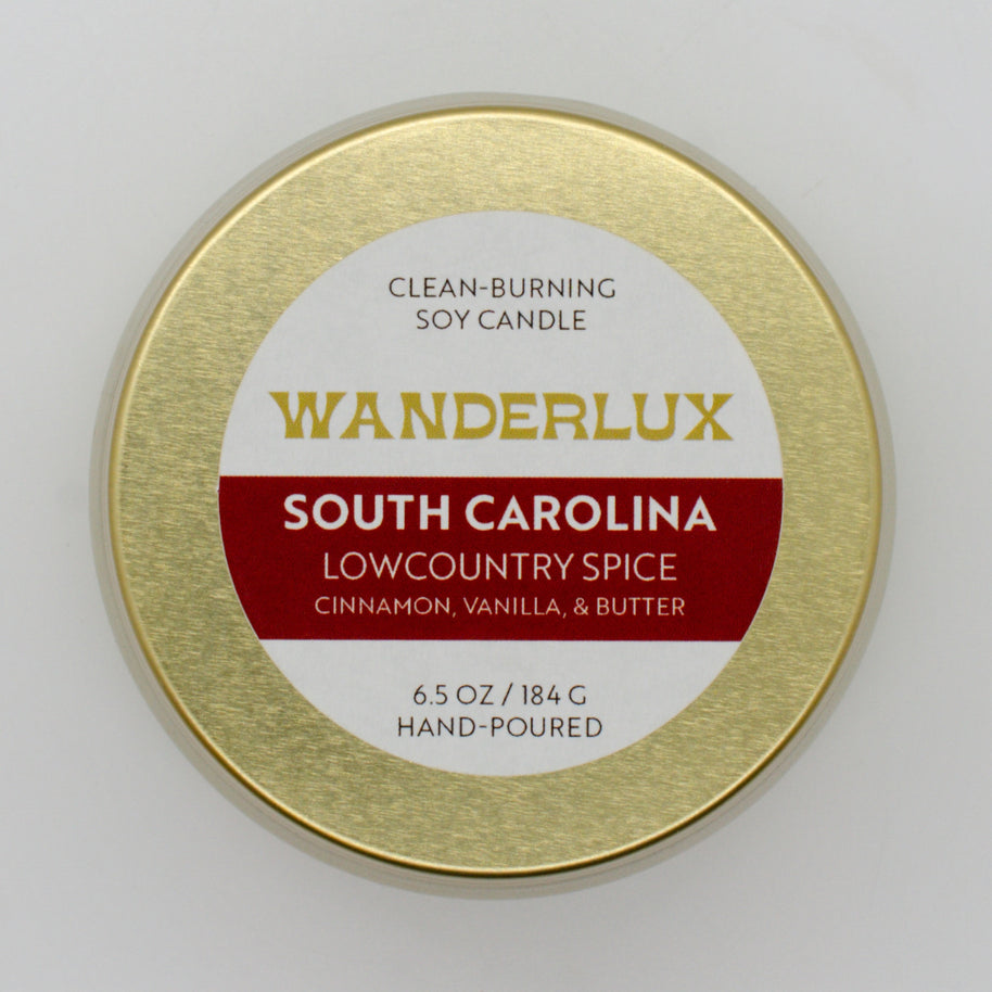 Wanderlux South Carolina Lowcountry Spice 6.5 Ounce Soy Candle