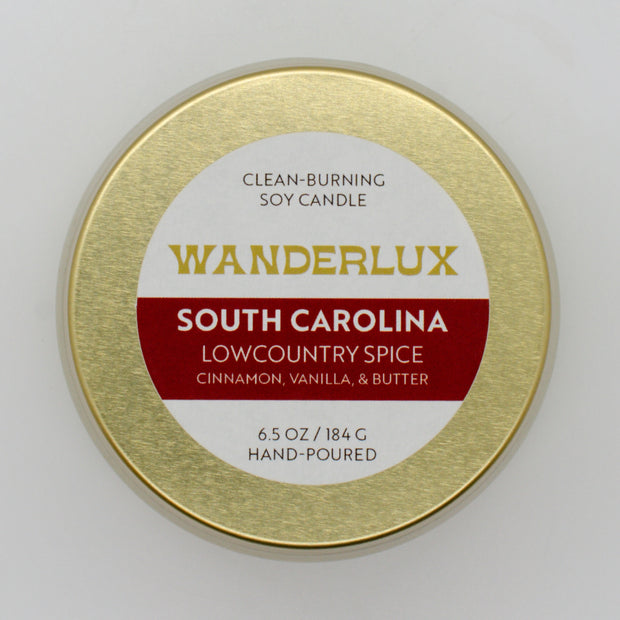Wanderlux South Carolina Lowcountry Spice 6.5 Ounce Soy Candle