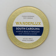 Wanderlux South Carolina Myrtle Beach Twilight 6.5 Ounce Soy Candle