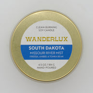 Wanderlux South Dakota Missouri River Mist 6.5 Ounce Soy Candle
