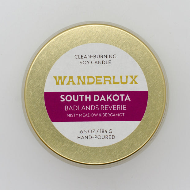 Wanderlux South Dakota Badlands Reverie 6.5 Ounce Soy Candle
