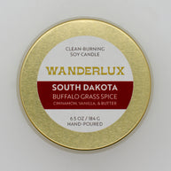 Wanderlux South Dakota Buffalo Grass Spice 6.5 Ounce Soy Candle