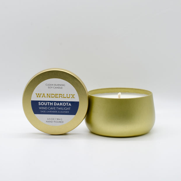 Wanderlux South Dakota Wind Cave Twilight 6.5 Ounce Soy Candle