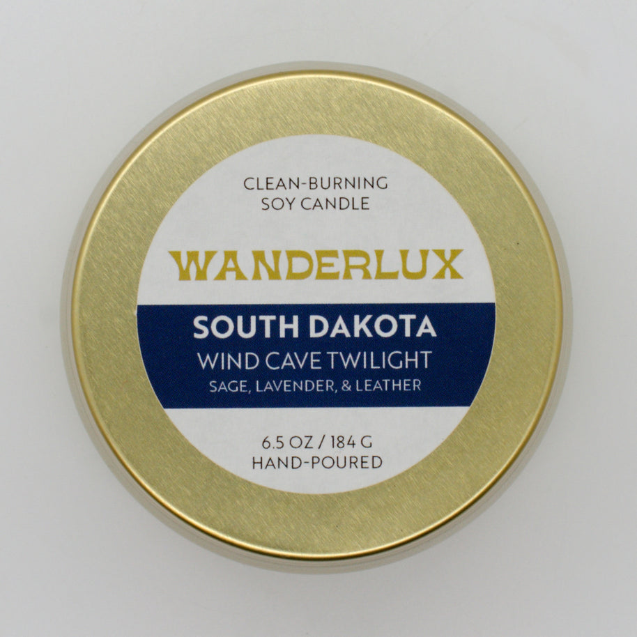 Wanderlux South Dakota Wind Cave Twilight 6.5 Ounce Soy Candle