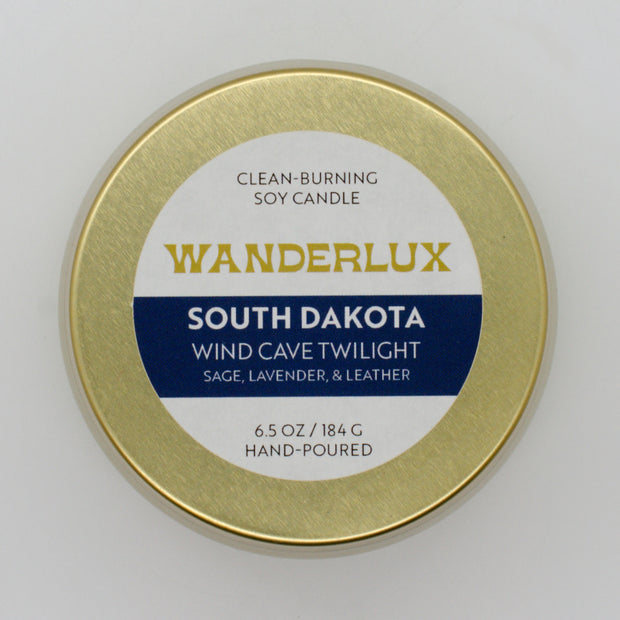 Wanderlux South Dakota Wind Cave Twilight 6.5 Ounce Soy Candle
