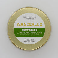 Wanderlux Tennessee Cumberland Pine Grove 6.5 Ounce Soy Candle