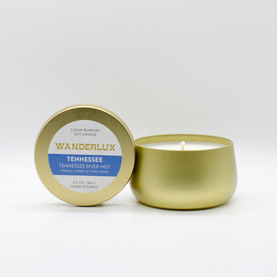 Wanderlux Tennessee Tennessee River Mist 6.5 Ounce Soy Candle