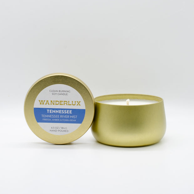 Wanderlux Tennessee Tennessee River Mist 6.5 Ounce Soy Candle