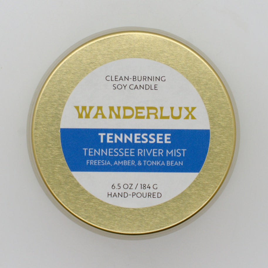 Wanderlux Tennessee Tennessee River Mist 6.5 Ounce Soy Candle