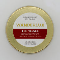 Wanderlux Tennessee Nashville Spice 6.5 Ounce Soy Candle