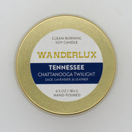 Wanderlux Tennessee Chattanooga Twilight 6.5 Ounce Soy Candle