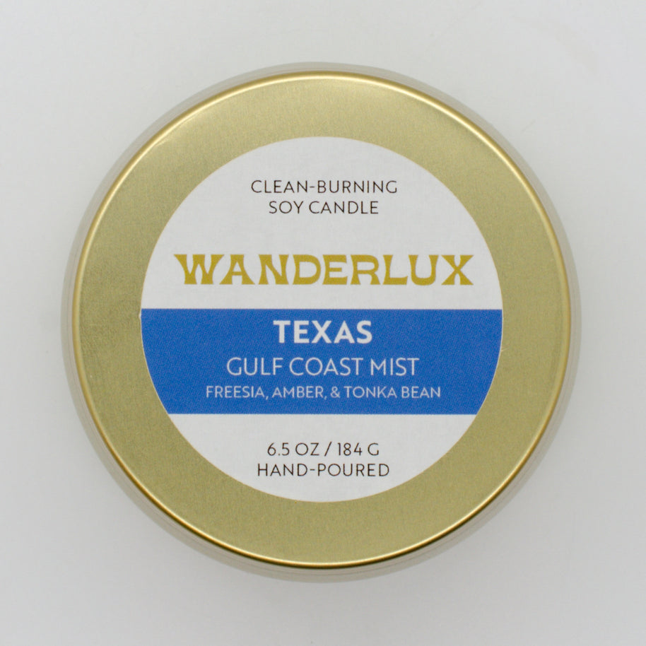 Wanderlux Texas Gulf Coast Mist 6.5 Ounce Soy Candle