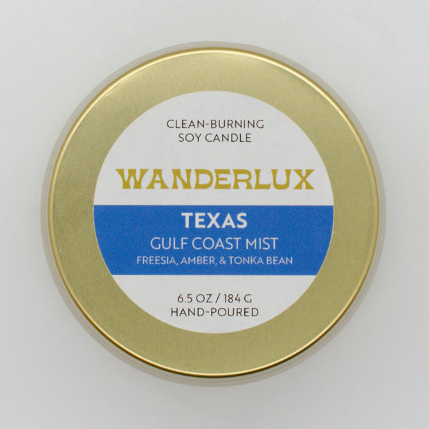 Wanderlux Texas Gulf Coast Mist 6.5 Ounce Soy Candle