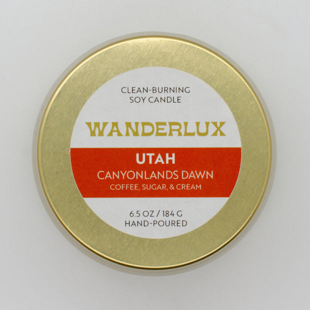 Wanderlux Utah Canyonlands Dawn 6.5 Ounce Soy Candle
