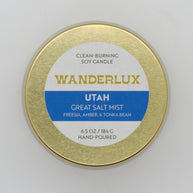 Wanderlux Utah Great Salt Mist 6.5 Ounce Soy Candle