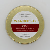 Wanderlux Utah Painted Rock Spice 6.5 Ounce Soy Candle