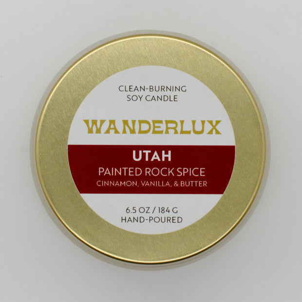 Wanderlux Utah Painted Rock Spice 6.5 Ounce Soy Candle