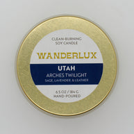 Wanderlux Utah Arches Twilight 6.5 Ounce Soy Candle