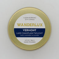 Wanderlux Vermont Lake Champlain Twilight 6.5 Ounce Soy Candle