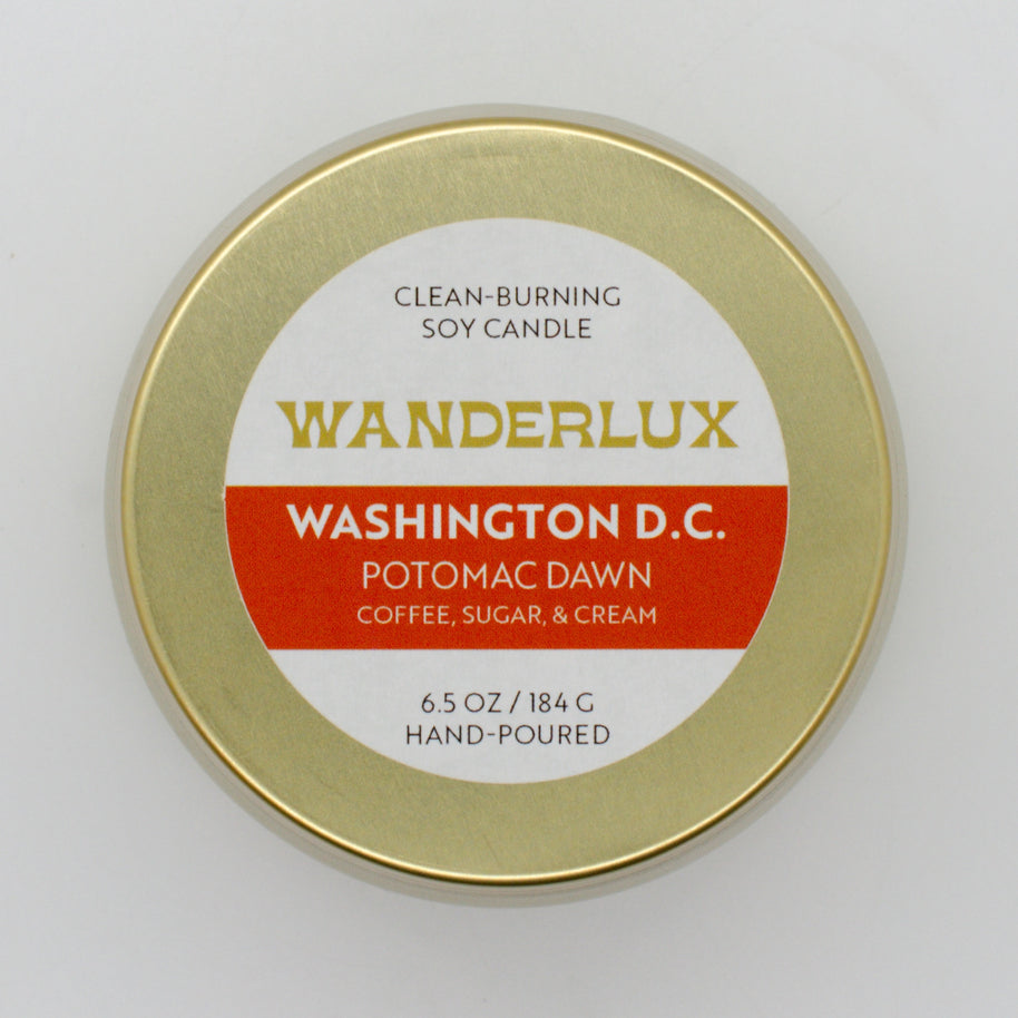 Wanderlux Washington D.C. Potomac Dawn 6.5 Ounce Soy Candle